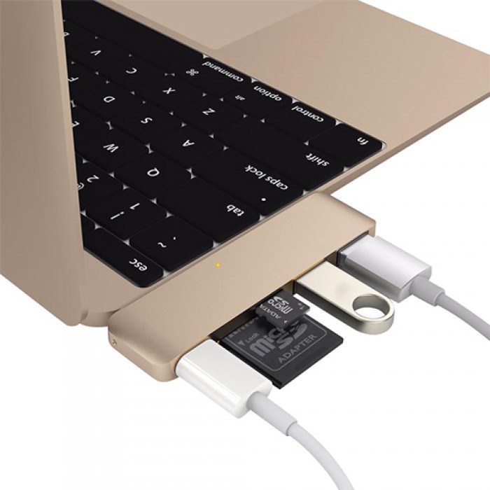 Cổng chuyển HyperDrive USB Type-C 5 in 1 Hub Charging (Vàng)