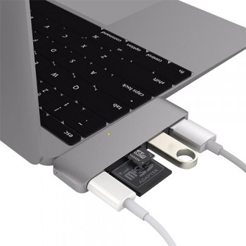 Cổng chuyển HyperDrive USB Type-C 5 in 1 Hub Charging (Xám)
