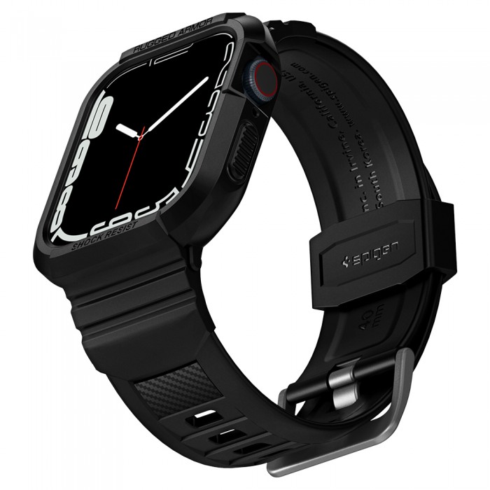 Ốp đồng hồ kèm dây đeo Spigen Rugged Armor Apple Watch Series 8