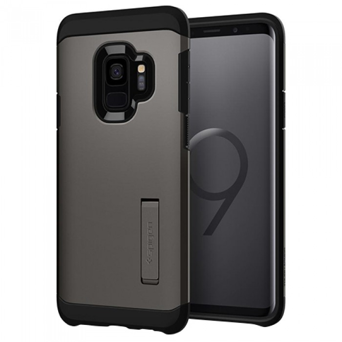 Ốp lưng SamSung Galaxy S9 Spigen Tough Armor (Xám Tối)