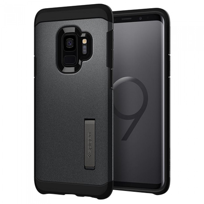 Ốp lưng SamSung Galaxy S9 Spigen Tough Armor (Xám)