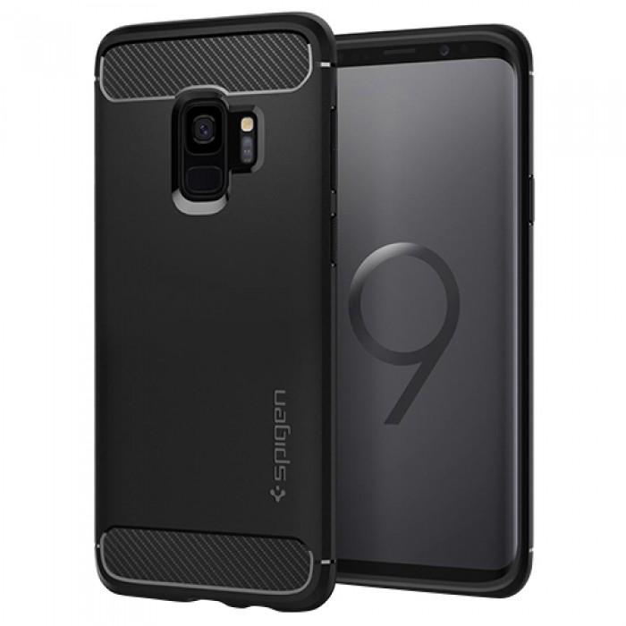 Ốp lưng SamSung Galaxy S9 Spigen Rugged Armor (Đen)